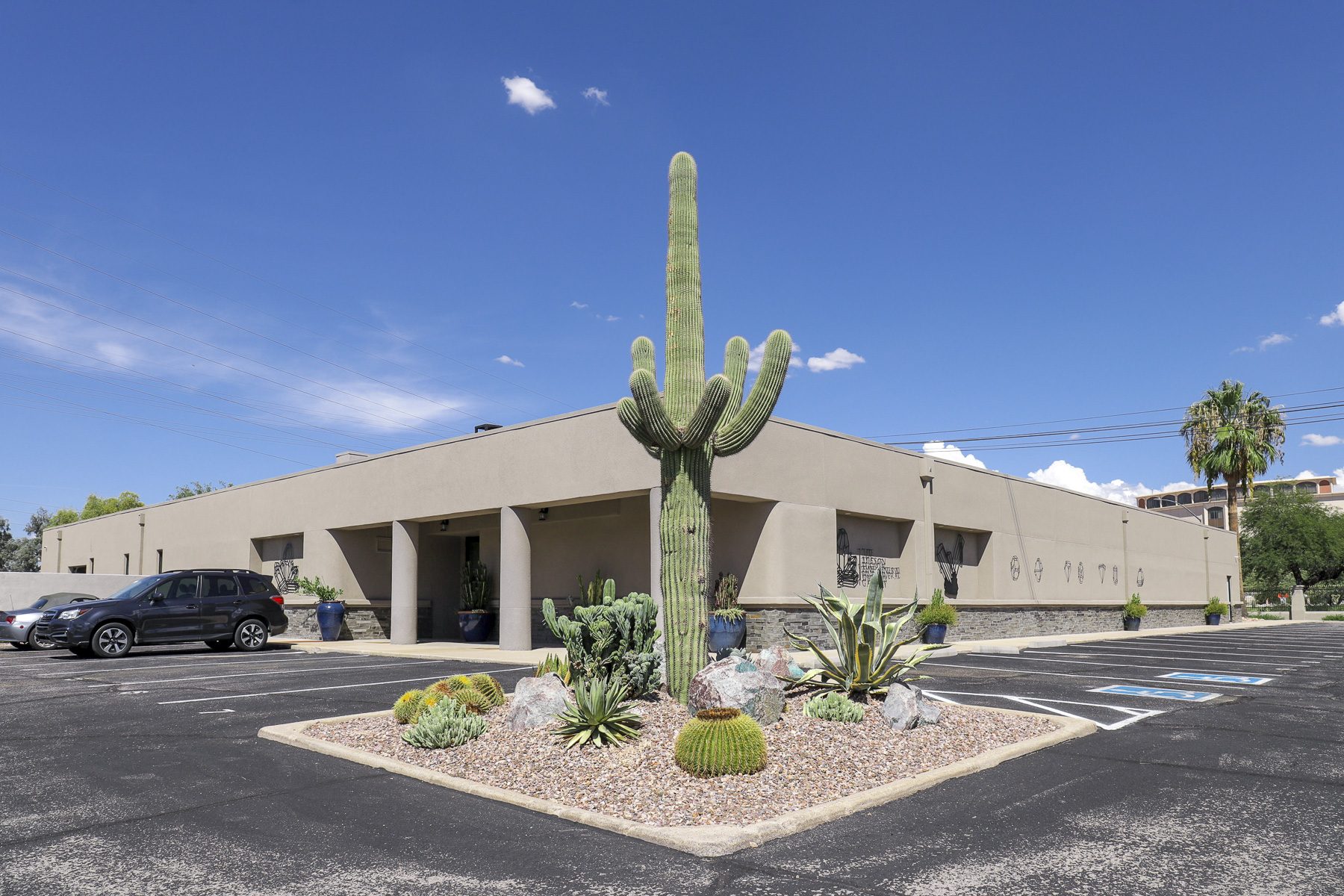 The Tucson Fine Mineral Gallery Courtyard